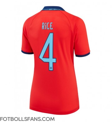England Declan Rice #4 Replika Bortatröja Damer VM 2022 Kortärmad